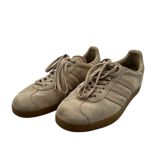 Adidas Gazelle Sneakers Beige Tan Suede Gum Sole 6 1/2 Men Classic Retro 90s Low - Picture 3 of 14